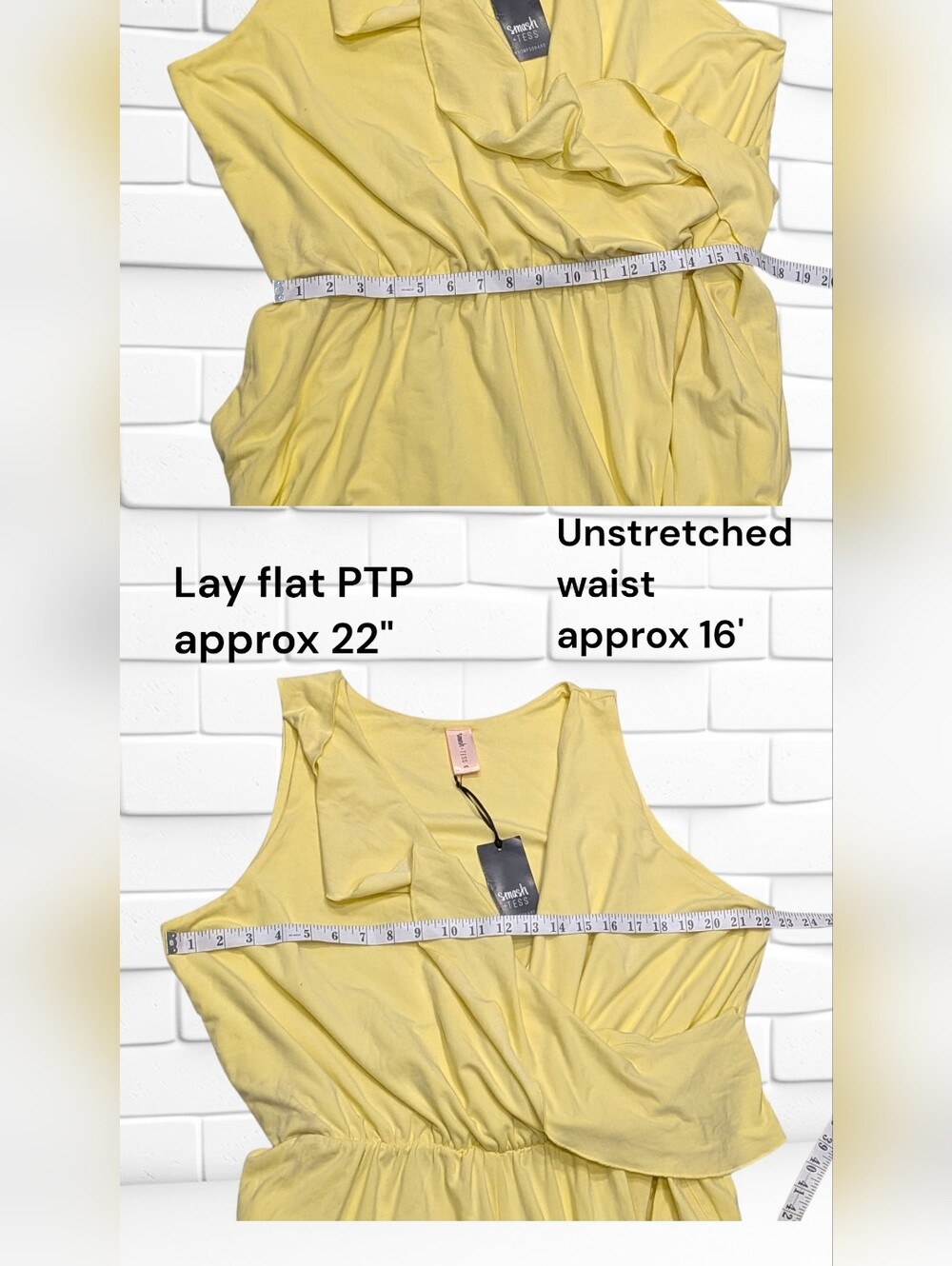 Smash + Tess NEW Plus Size 4x: Daydreaming Romper In Lemon - Picture 3 of 5